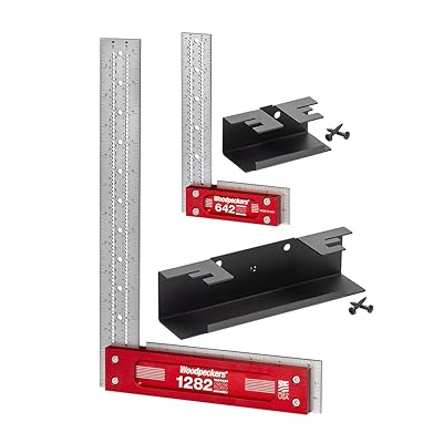 啄木鸟精密木工方形套装,150MM 和 300MM,不锈钢,美国制造,特色包装公制方形,自立式,划线凹口