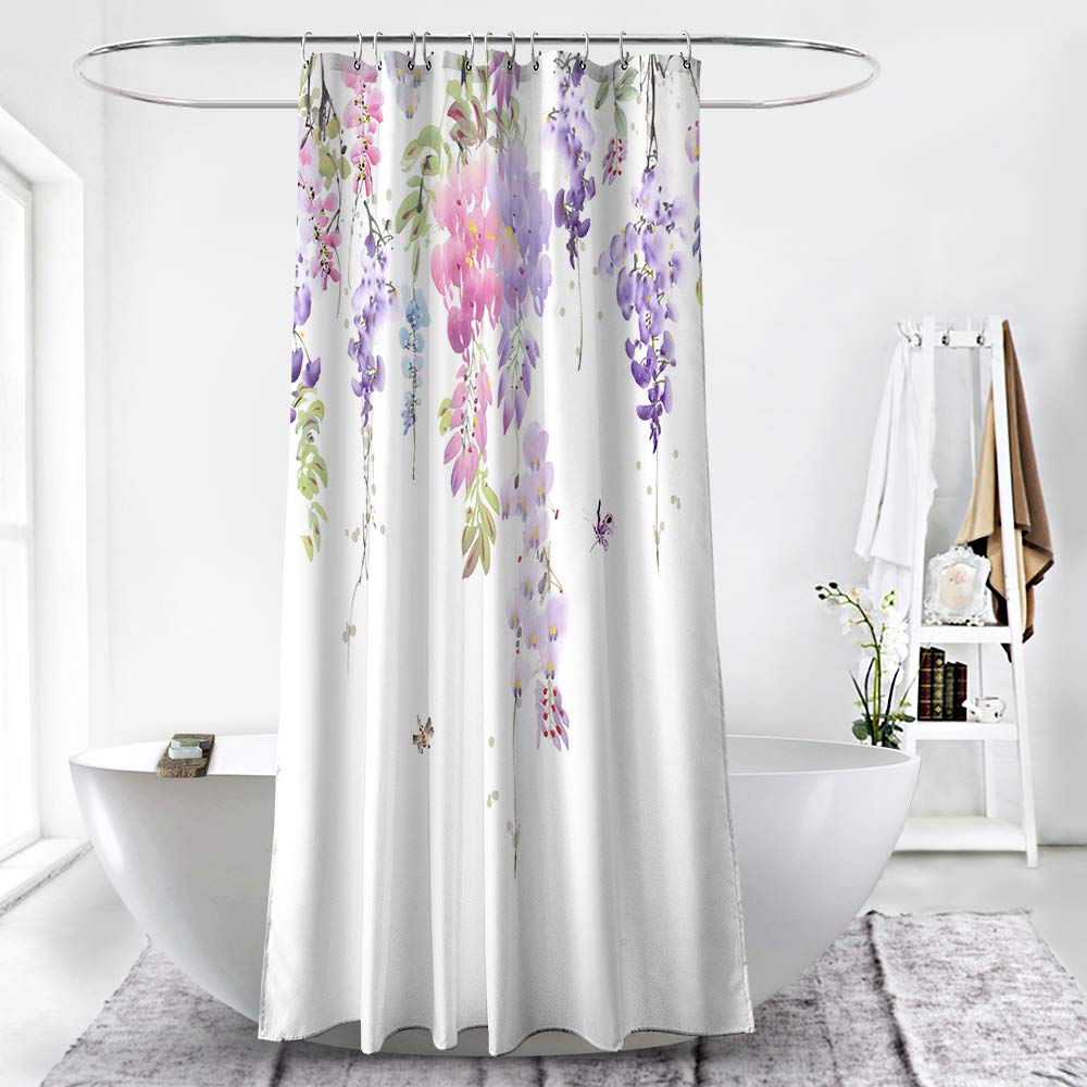 Duschvorhang Mit Klaren Blasen-Design (152x183 Cm) – Wasserdichter Polyester, Modern & Einfach Zu Befestigen