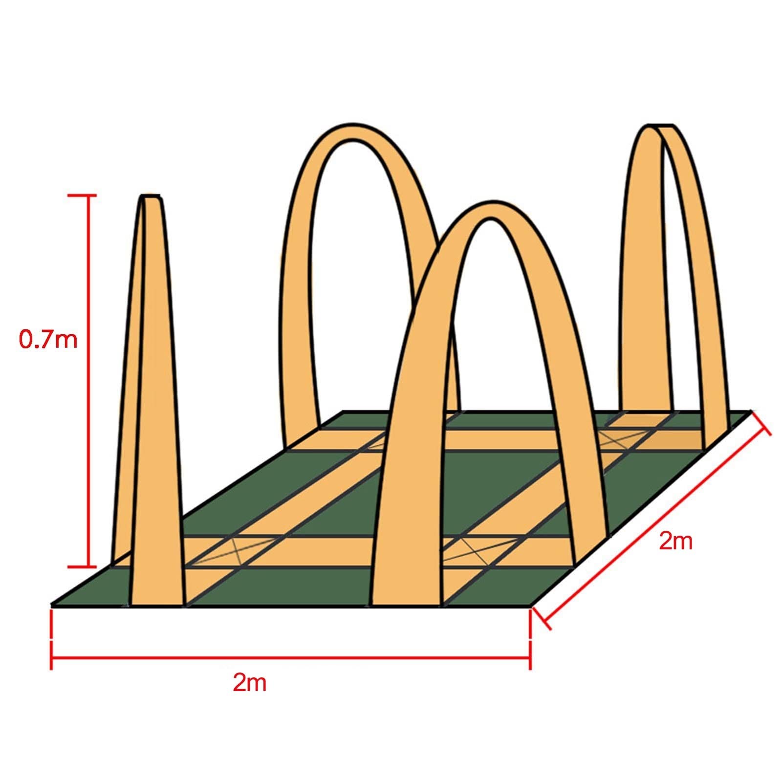 de elevación de Carga de poliéster - Eslinga Resistente al desgarro con Asas reforzadas (2 x 2 m, Capacidad de Carga de 2,5 kg)
