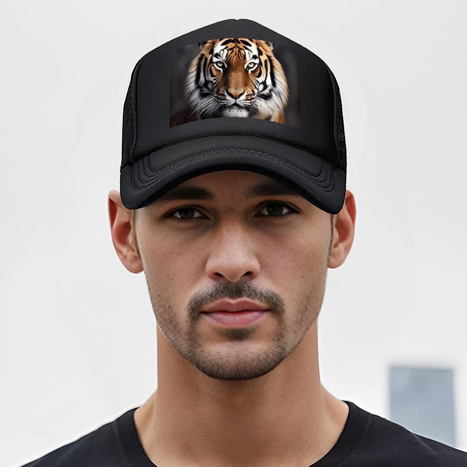 Quick Dry Tiger Baseball Cap Personalized Adjustable Trucker Caps Breathable Outdoor Mesh Snapback Hats image 4