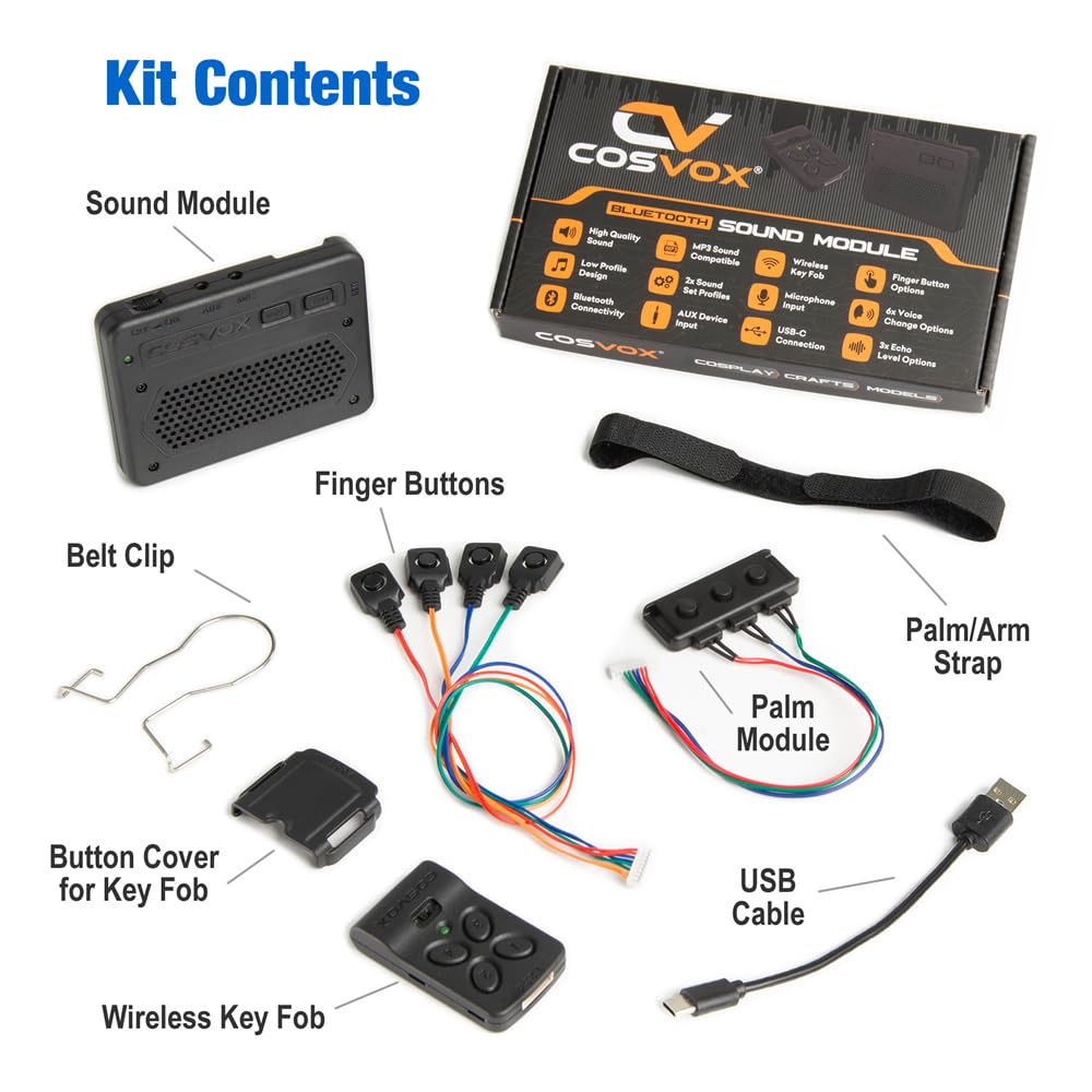 Bluetooth Audio Wireless Guanti Cosplay Modulo Amplificatore Vocale Interattivi