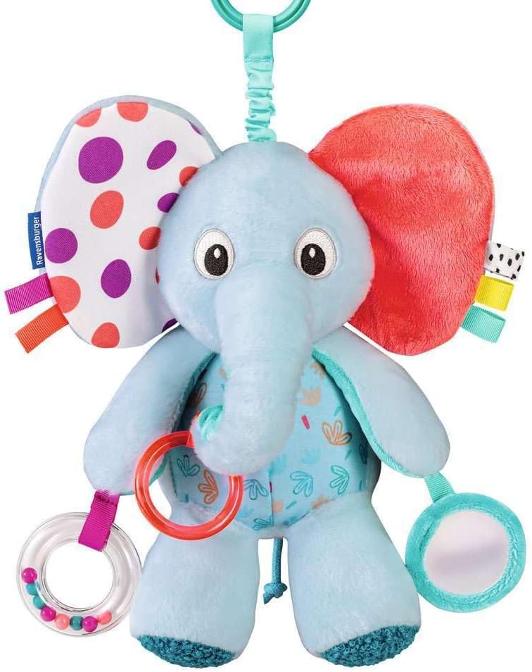 Ravensburger 4855 Play+ Entdecker-Elefant, Kuscheltier mit vielen Spieleffekten, für zuhause und unterwegs, Baby-Spielzeug ab 0 Monaten