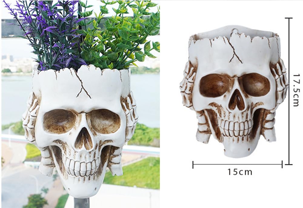 Résine île De Pâques Statue Tête Conception Pot De Fleurs Vase Pot