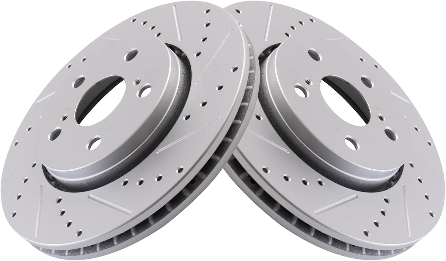 TRQ Front Brake Rotor Set G Coated Vented Compatible with 2018-2022 Toyota C-HR