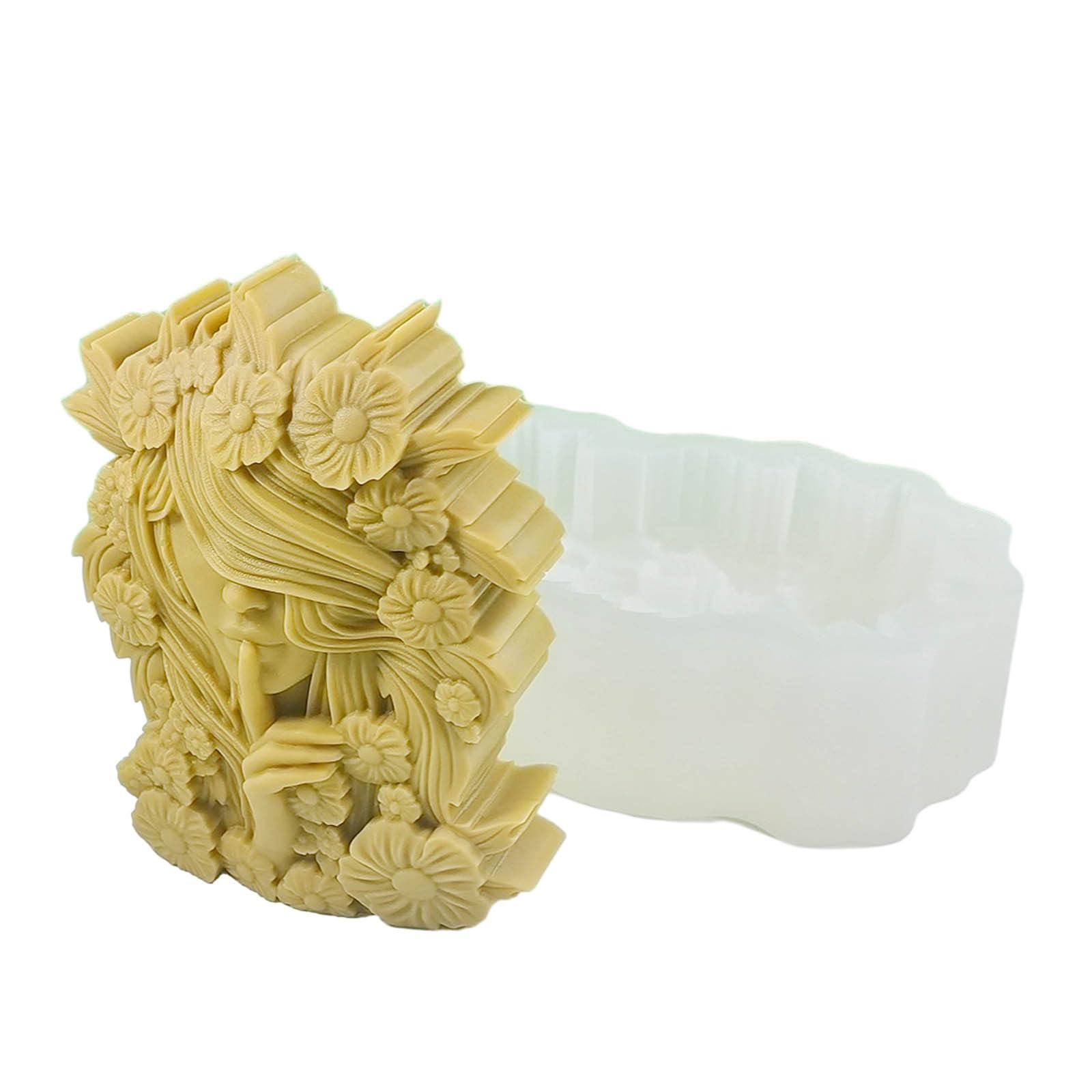 Moule en silicone 3D en forme de fée - Outil de fabrication de gâteaux en plâtre et de savon - Facile à nettoyer