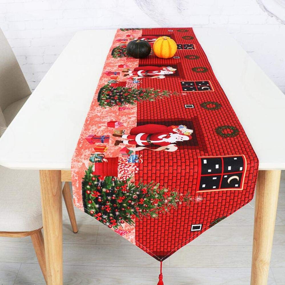 Runner Natalizio - Con Babbo Natale, Da 150x40 Cm