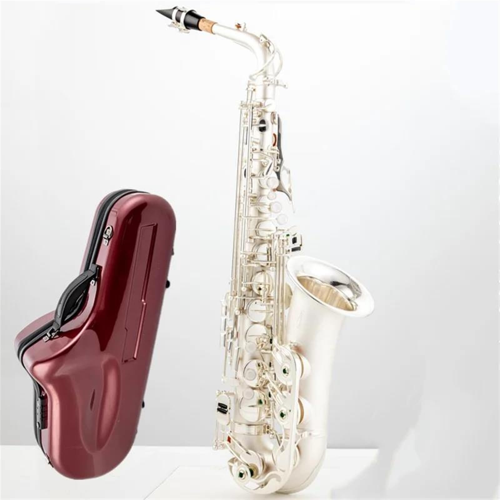 Saksofon Altowy Posrebrzane Instrumenty Muzyczne E Płaski Saksofon Z Ustnikiem Professional profesjonalny Saksofon