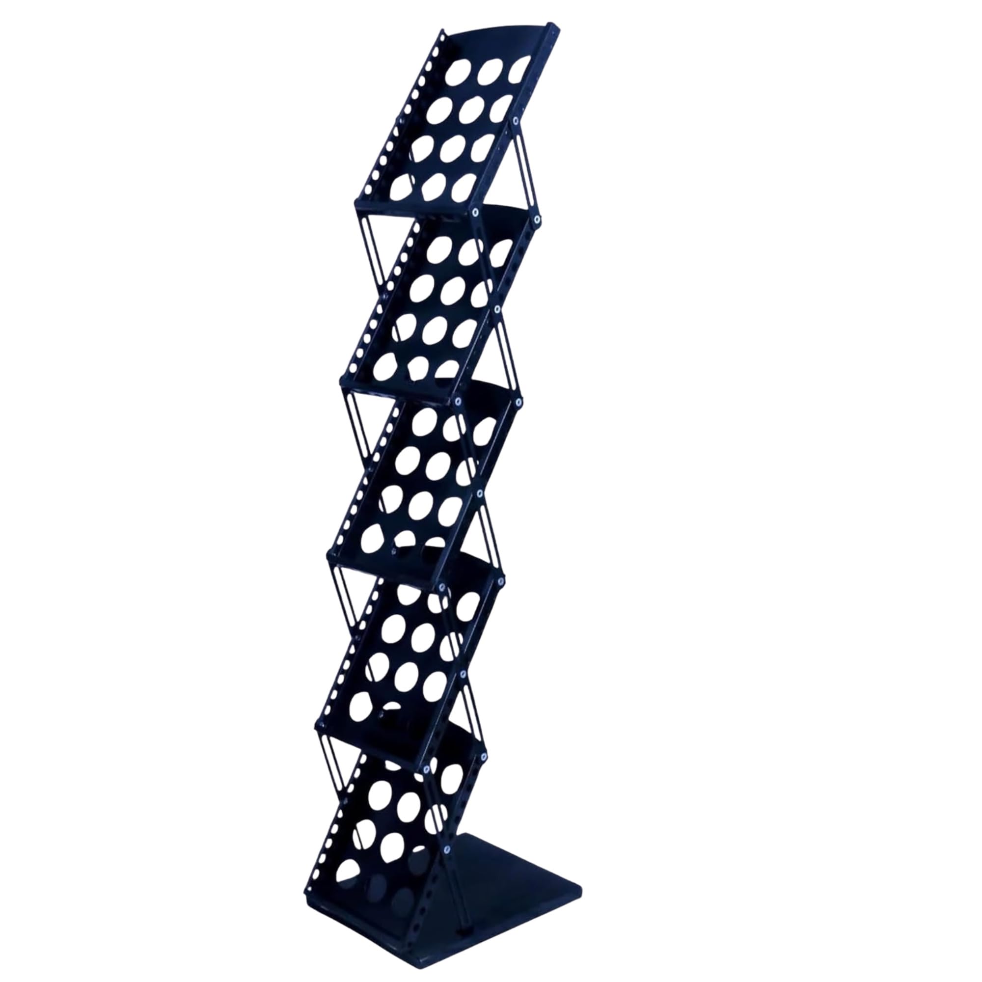 QAILUX Portable Folding Brochure Stand with Carry Bag – 6 Tier Zigzag Metal Catalogue Rack, Collapsible Magazine Display Holder for Trade Shows, Events, Offices & Retail Stores-picture-31