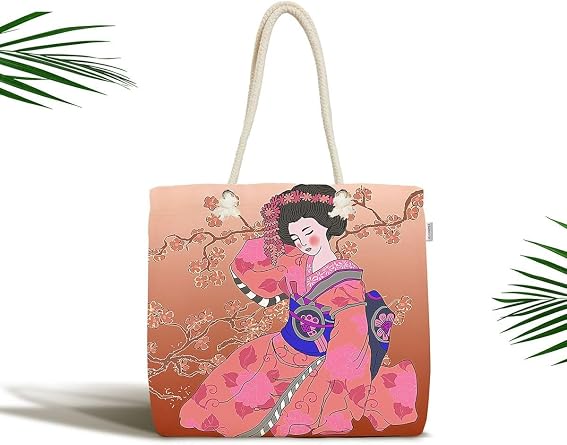 RealHomes  i ek Motifleri  zerinde Japon K z Desenli Modern Fermuarl  Kuma   anta, Canta-5792