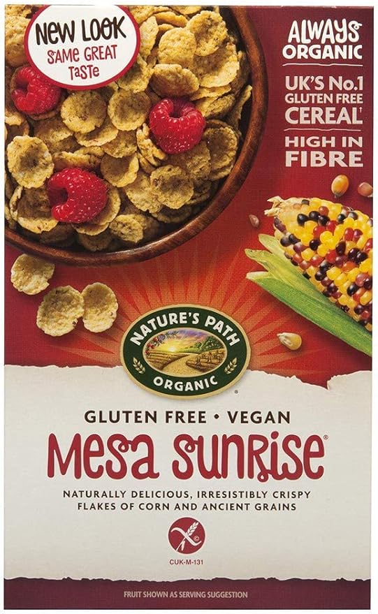 Nature's Path Organic Gluten Free Cereal, Mesa Sunrise, High Fibre, Vegan Breakfast Cereal, 355