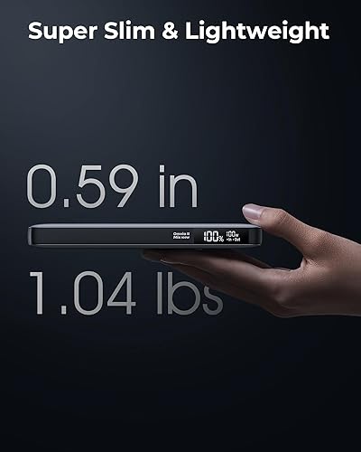 Miniatura 2 de Banco de energía para portátil de 100 W, cargador portátil de 20000 mAh, USB C, 4 puertos, batería de carga súper rápida con pantalla digital LED