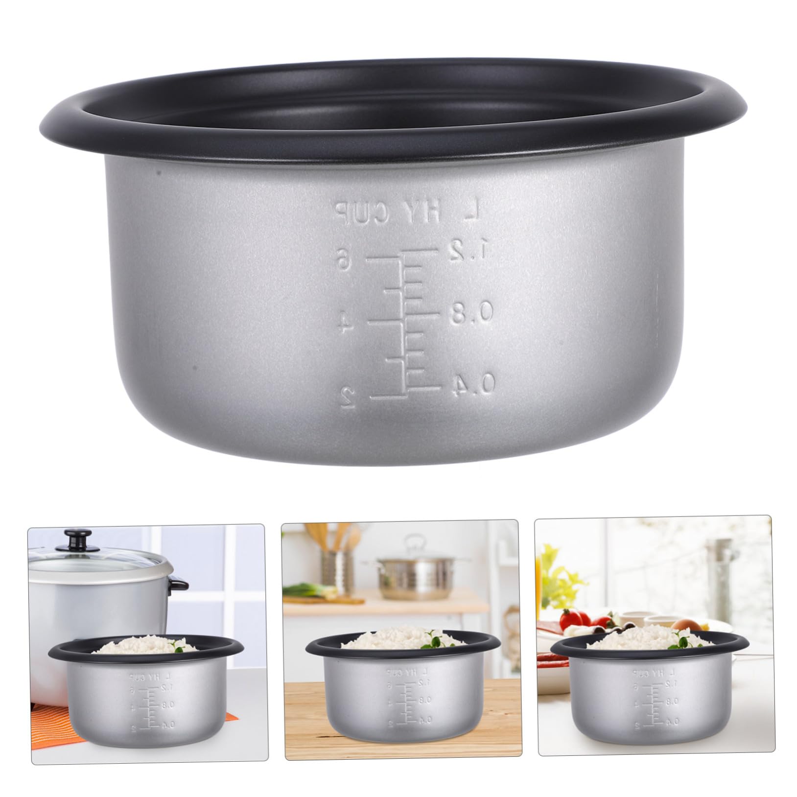 Pot Intérieur pour Cuiseur à Riz 3 L en Alliage, Remplacement Antiadhésif | Pot Interieur Cuiseur Riz, Finition Soignée, pour Cuiseur à Riz Domestique et Hôtel Style Aléatoire