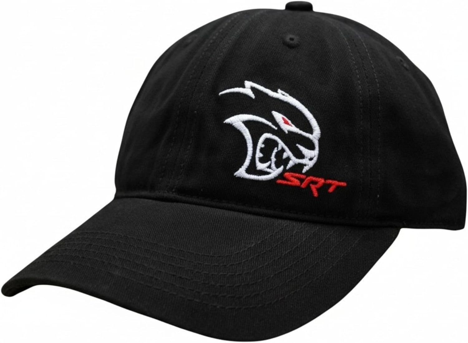 Dodge SRT Hellcat Redeye Logo Embroidered Heavy Canvas Garment Twill Dad Hat Black
