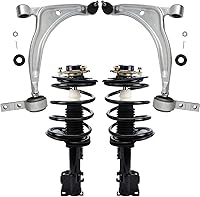 Vista 107 de Detroit Axle - Kit de puntales delanteros para Ford 2000-2004 Focus 2 puntales con muelle helicoidal 2 brazos de control inferiores con rótulas 2001