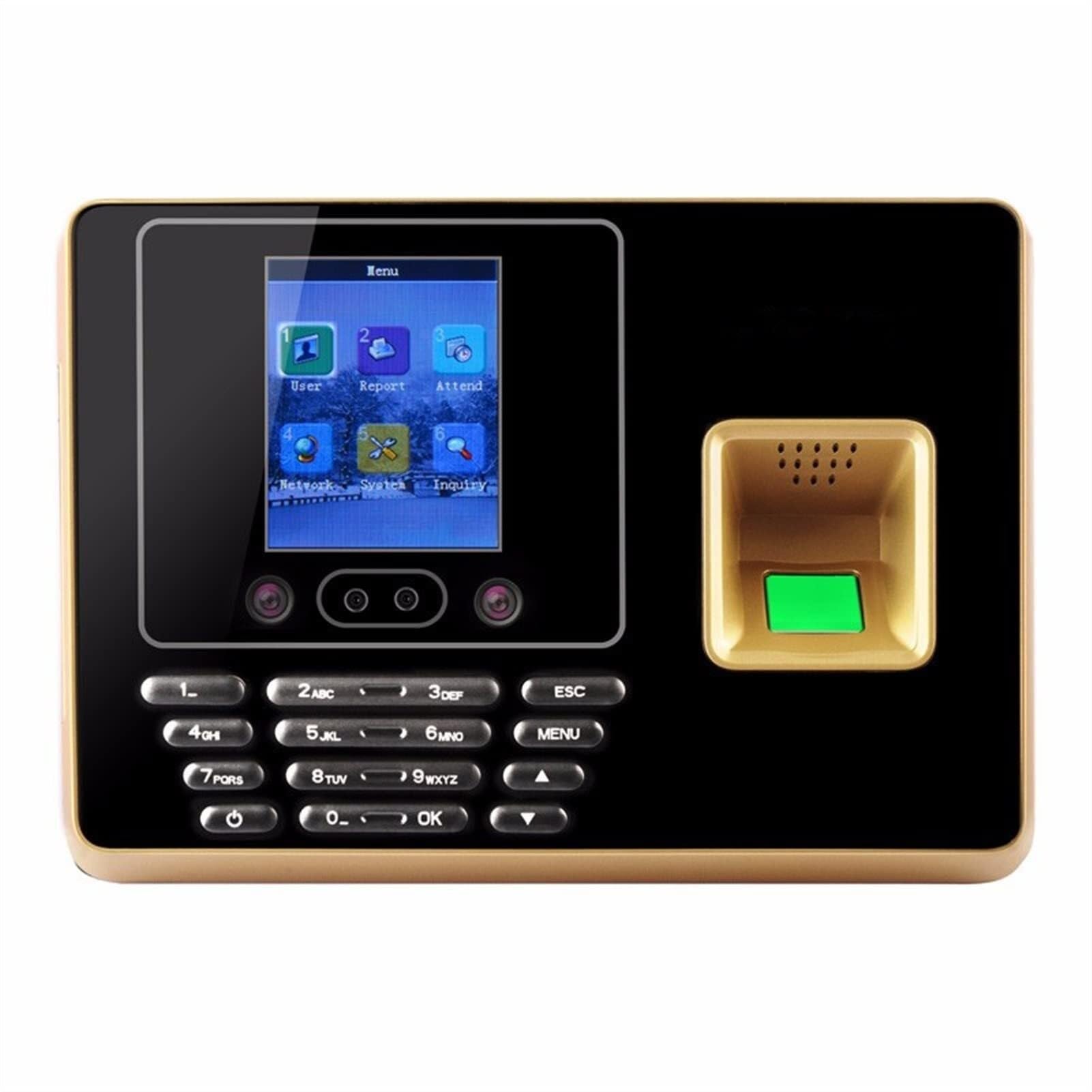 Face &amp; Fingerprint Time Attendance Machine, TCP/IP USB Network Time Clock, for Employee Small Business, 200,000 Records, 2.8" Display