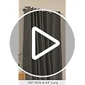 Yakamok Blackout Patio Curtains 100x84 Inches for Sliding Door Extral Wide Blackout Curtain Panels Thermal Insulated Room Divider - Grommet Top, 7' Tall by 8.3' Wide - Grey