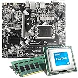 Mainboard: MSI PRO H610M-B DDR4, Sockel 1700, Intel H610 Chipsatz, 4× SATA III (6 GBit/s), 1× M.2, 2× USB 3.2 Gen1 Typ A, 4× USB 2.0, 2× Front-USB, 1× PCIe 4.0 X16, 1× PCIe 3.0 X1, 1× PS/2, 8-Kanal HD Audio