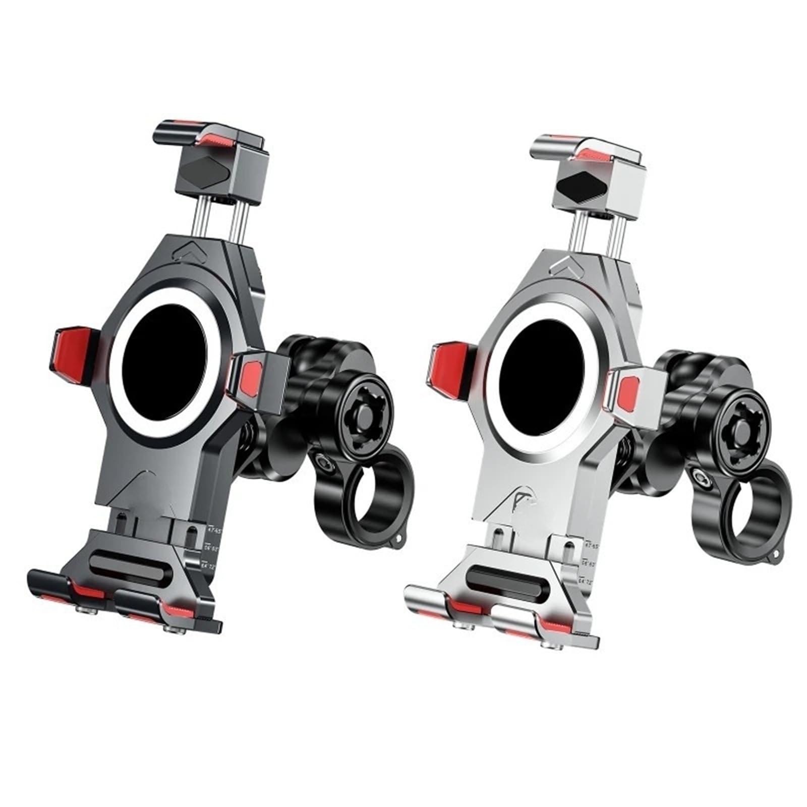 Porta Cellulare Moto Per Cellulari Da 4,7"-7,2" Supporto Per Telefono In Metallo Resistente Antiurto E Anti-perdita, 1 Set Supporto Per Telefono Per Moto(Black)