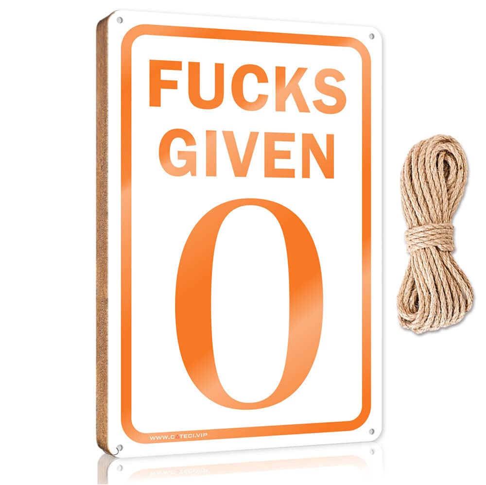 Funny Hanging Farm Interesting Sign Fucks Given 0 Wooden Sign(15X28CM)
