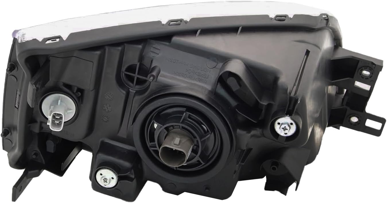 Replacement For Mitsubishi Endeavor 2004-2008 2010-2011 DOT/SAE Compliant, Halogen Headlight Assembly Set With Bulbs, Left & Right Sides, MI2502137, MI2503137 /MR971931, MR971932