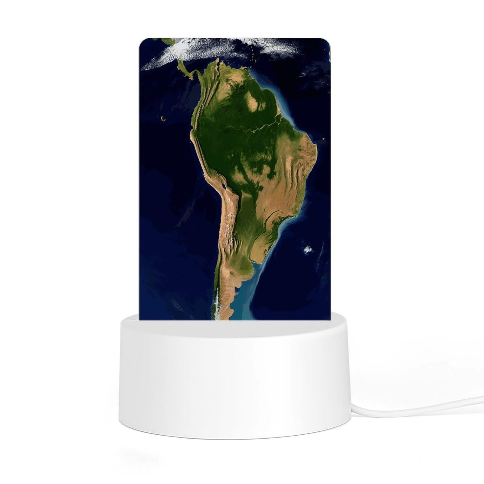 Adfgyerh Style South America Satellite Image Night Light Acrylic Material Easy Installation, Home Decor Usb Interface Power Supply, Lamp For Restaurant Bar Cafe Room Decor