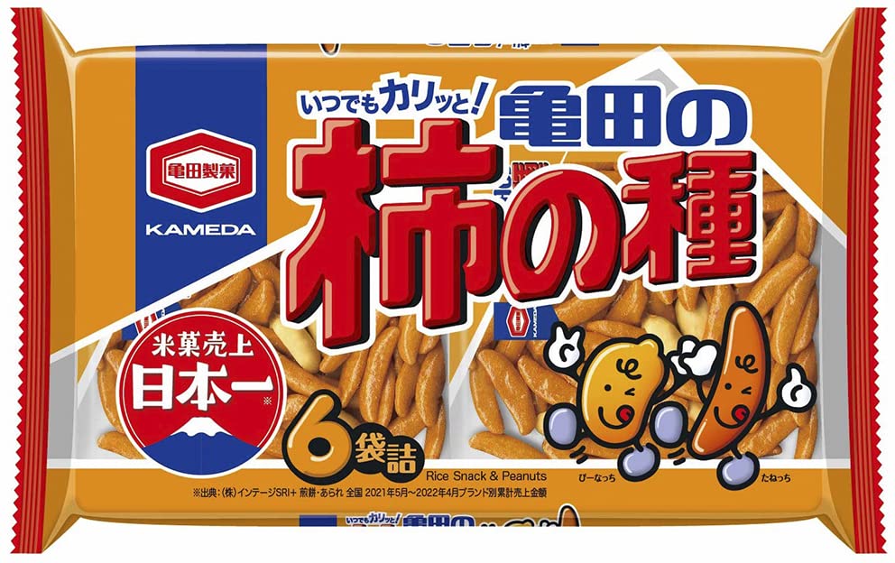 Amazon.co.jp: 亀田製菓 亀田の柿の種6袋詰 180g : 食品・飲料・お酒