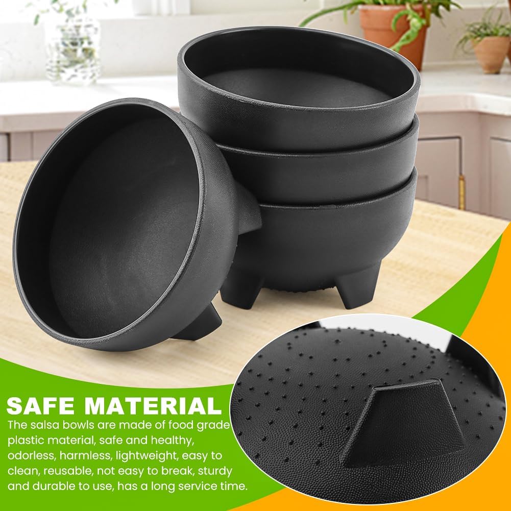 12 Pcs Salsa Bowls, Durable Traditional Mexican Serving Bowl, Mexican Guacamole Sals-a Bowl Salsa Serving Dish Plastic Sals-a Containers for Sauce, Chips, Dip, Nuts