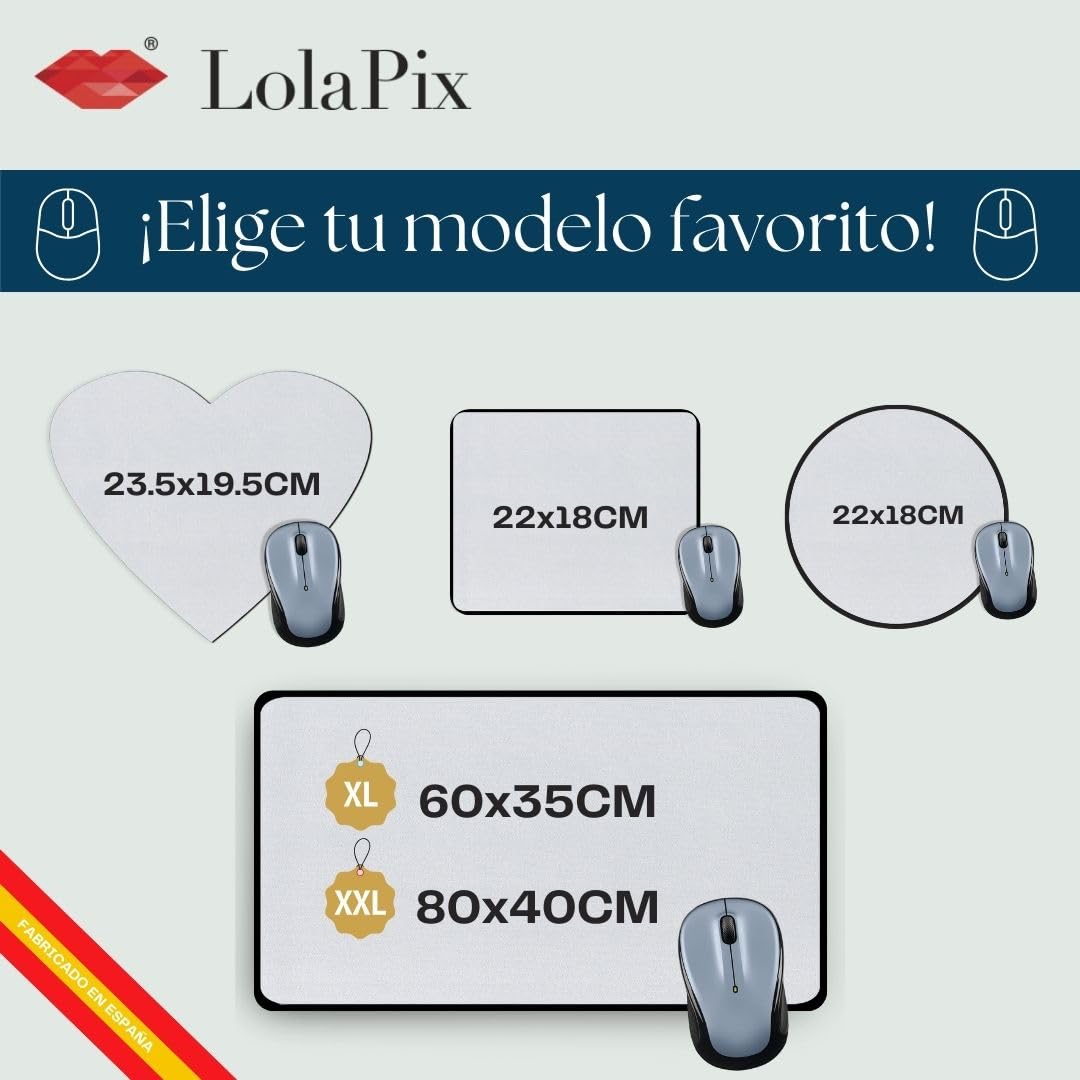 Alfombrilla Ratón Personalizada. Mouse Pad Personalizado. Alfombrillas Raton Personalizadas. Mousepad Tapete Escritorio. Regalos Personalizados Hombre, Mujer, Padre 18x22cm Rectangular