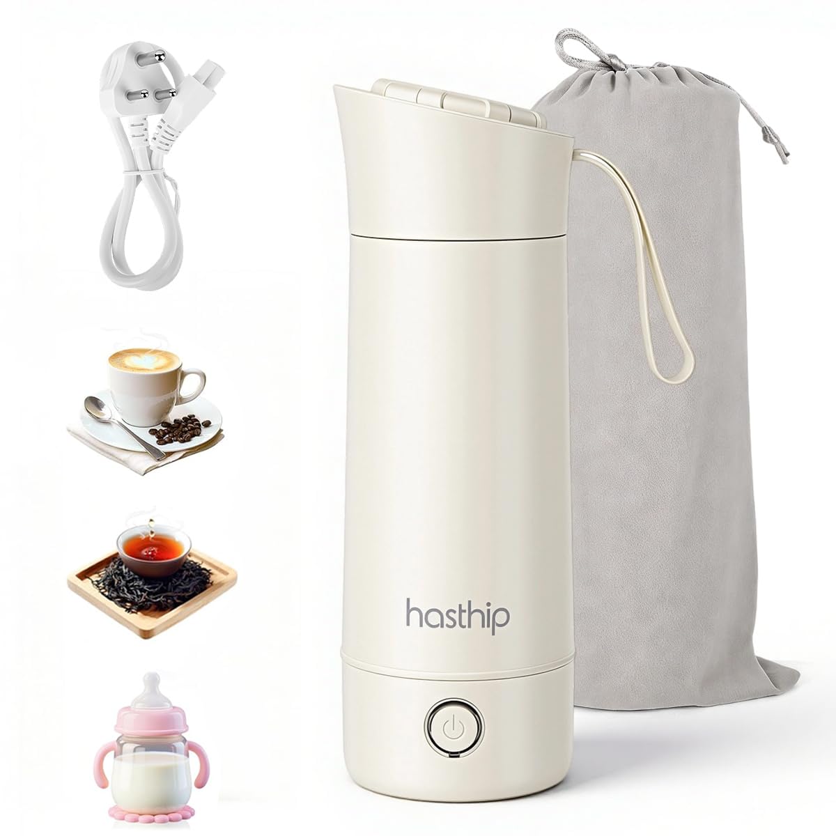 HASTHIP® Electric Kettle 400ml Water Heater Portable Water Kettle Electric for Travel 304 Stainless Steel Liner Hot Water Kettle for Tea, Milk, Coffee & More, LED Indicator & Steam Release System-image-17
