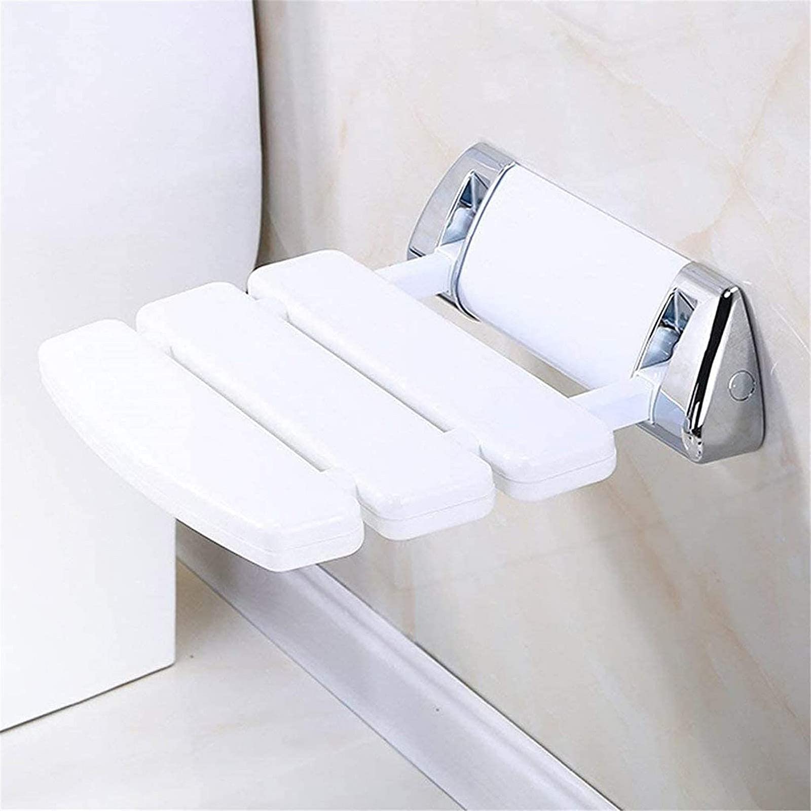 TBLOTYD Shower Stool Bath Chair Shower Seats Wall-Mounted Bathing Stool Shower Bench Changing Shoes Stool Non-Slip Folding Chair Bathroom Toilet Shower Seats Chair-Bath Stool