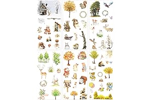 Washi Stickers for Scrapbooking - Trees Autumn Forest Animal