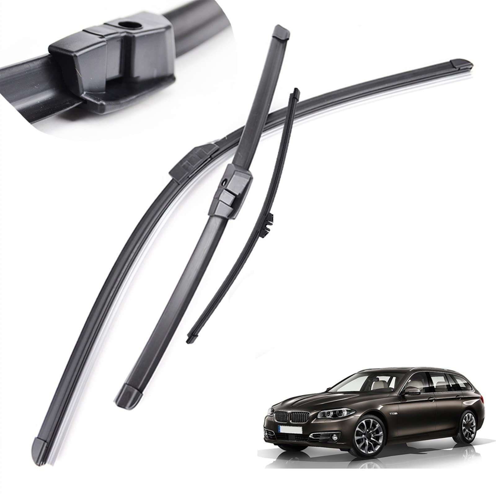 WITTSY Parti Tergicristalli Tergicristallo Spazzole Tergicristallo Auto Anteriore Lunotto Tergicristallo per BMW Serie 5 F11 518d 520d 525d 530d 535d M550d Touring 2011 2012 2013 2014