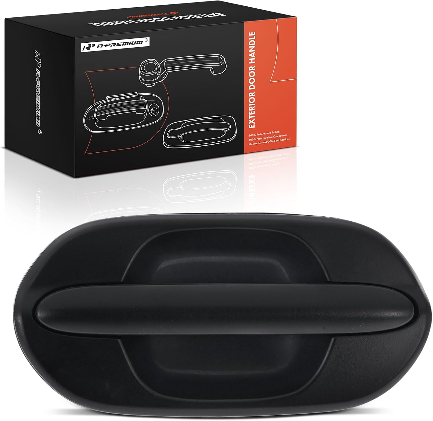 A-Premium Left Driver Side Exterior Sliding Door Handle Compatible with Honda Odyssey 1999-2004, Textured Black, Replace# 72680-S0X-A01