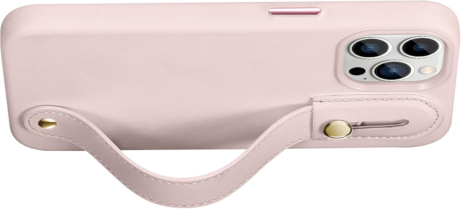 SaharaCase FingerGrip Case Cover for Apple iPhone 14 Pro 6.1-inch Display (2022) [Shockproof Bumper] Rugged Protection Integrated Kickstand Anti-Slip Grip Slim Fit (Pink)