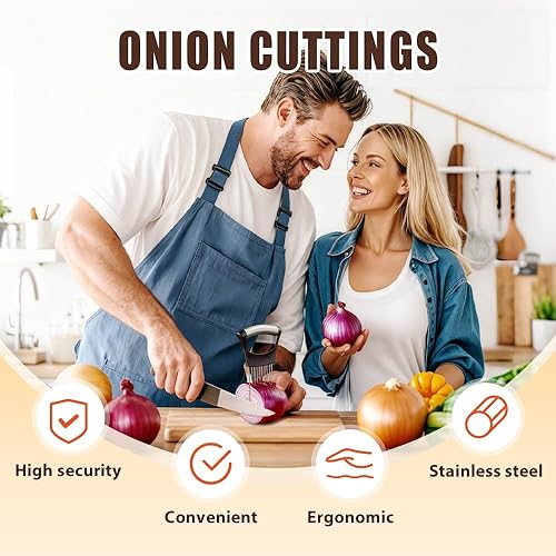 Miniatura 2 de Soporte para rebanadas de cebolla, 2025 nuevo soporte para rebanadas de cebolla de acero inoxidable, cortador de verduras para carne, papa, tomate