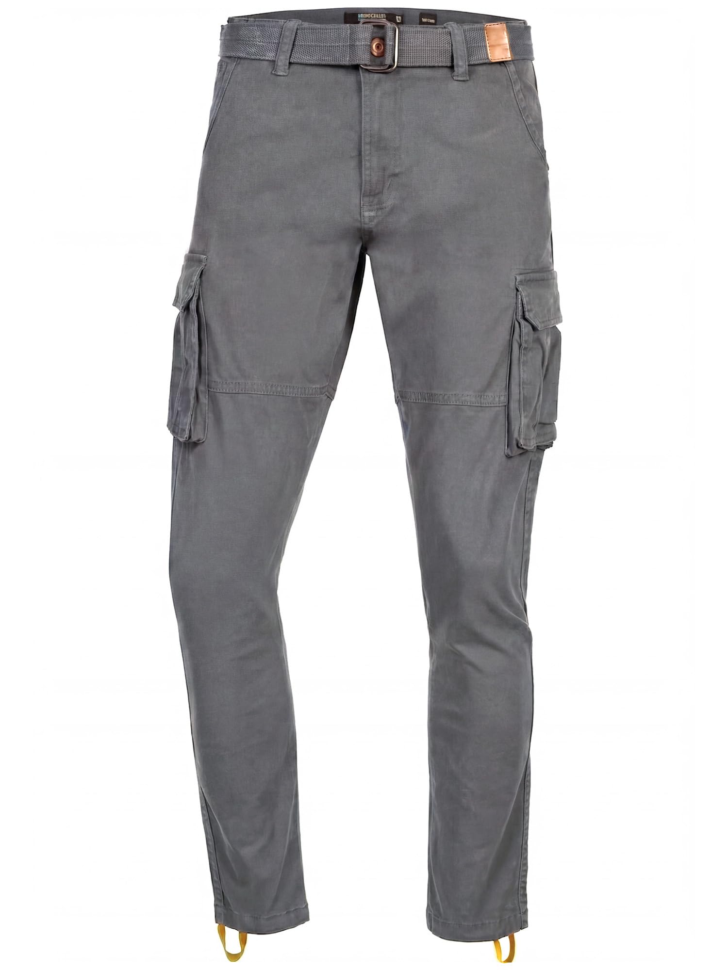 Indicode Hombres Mathen Pantalón Cargo confeccionado en 98% algodón con cinturón Incluido