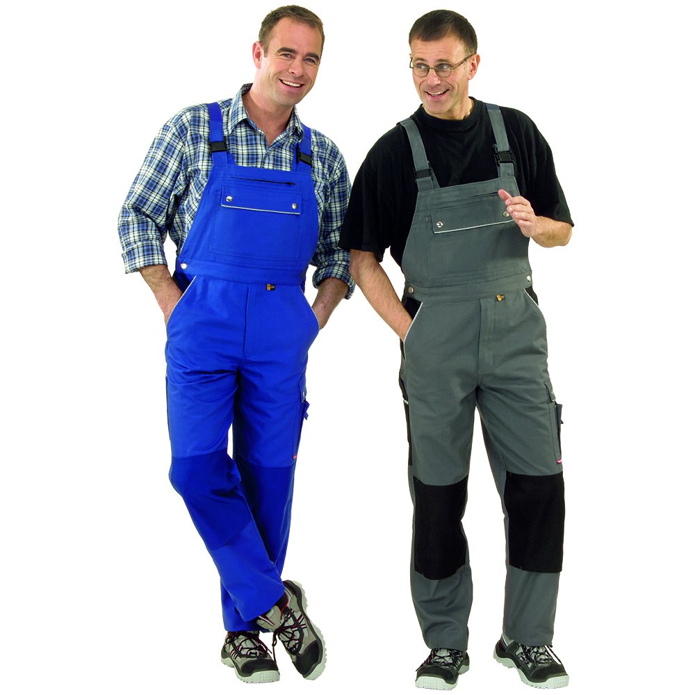 Planam Herren Canvas 320 Herren Latzhose Latzhose "Canvas 320" Größe 50 in kornblau (1er Pack)