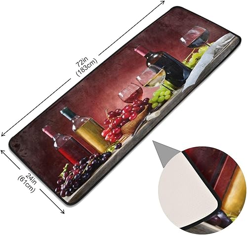 Miniatura 2 de Vineyard - Alfombra de camino de uva, suave, antideslizante, larga, alfombra para pasillo, dormitorio, sala de estar, cocina, 72 x 24 pulgadas