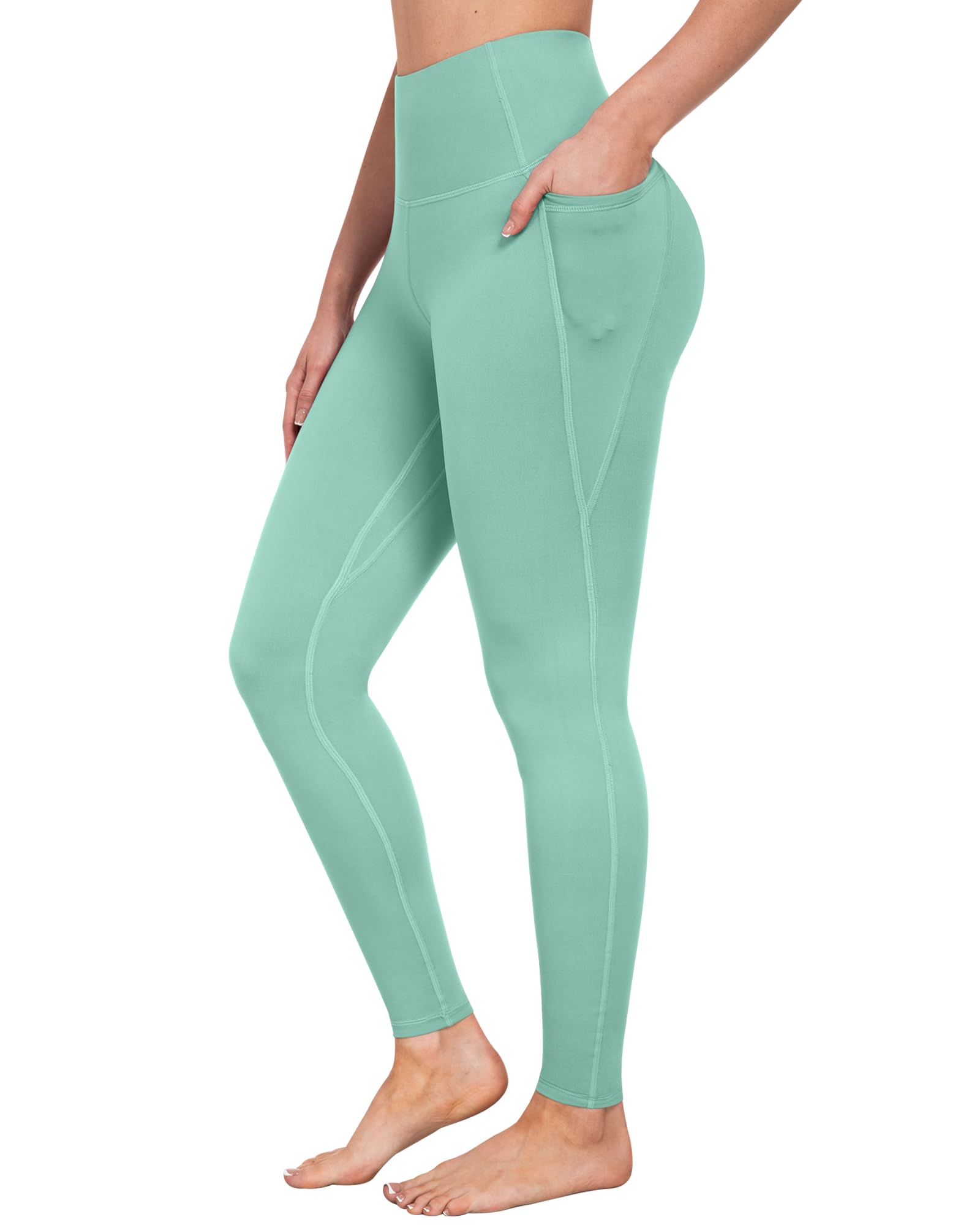 Leggings con bolsillos para mujer, control de abdomen, cintura alta, suaves, para entrenamiento, atletismo, correr, yoga, gimnasio — view 13