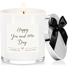 Anniversary Candle Gifts for Men Women, Romantic Gift for Wife Husband Girlfriend Boyfriend, Happy Wedding Anniversary 10oz Lavender Scented Soy Candle, Christmas Valentines Gifts for Him Her