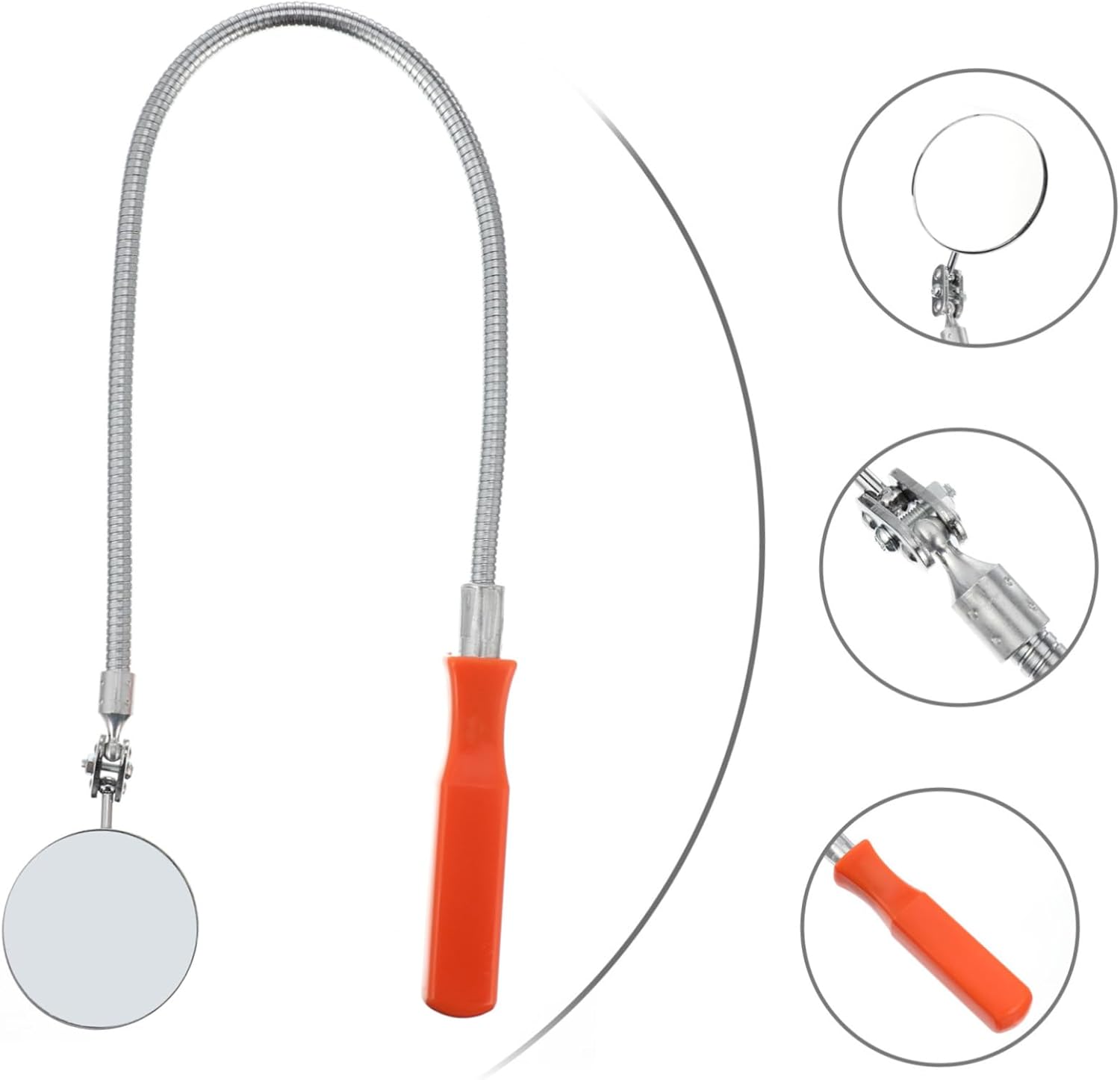 Specchietto Telescopico BNOYONERAS Per Ispezione Auto - Estensibile Da 25 A 74cm, Rotazione 360° - Foto 11