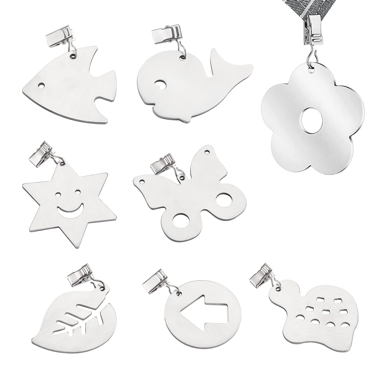 Rumtut Tablecloth Weights Set Stainless Steel Tablecloth Pendant Table Cover Weights Clips for Outdoor Party Picnic Garden Tables Decoration, 8 Pack