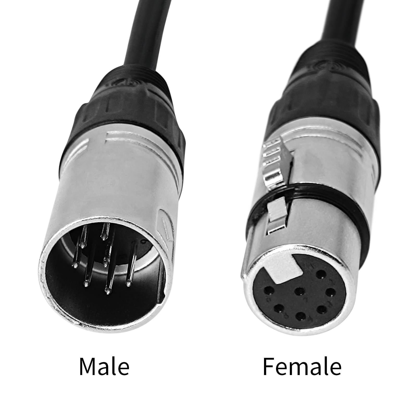 7-poliges XLR-Kabel, Mikrofon-Schnittstellenkabel, 7-poliger XLR-Stecker auf Buchse, Anschluss für Mikrofon und Audio-Schnittstelle (3 m)