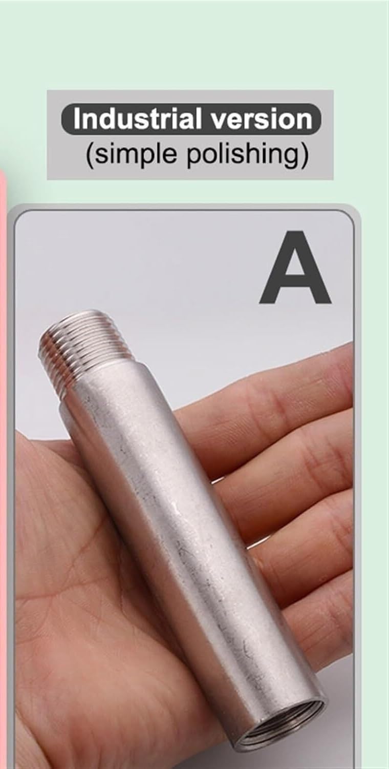 Accesorio de tubería, 1 Pieza, Tubo de extensión de Rosca Macho x Hembra, Adaptador de Conector de tubería sin Costura de Acero Inoxidable 304, Longitud de 1/2 "2,5-100 cm(1/2"*20 cm)