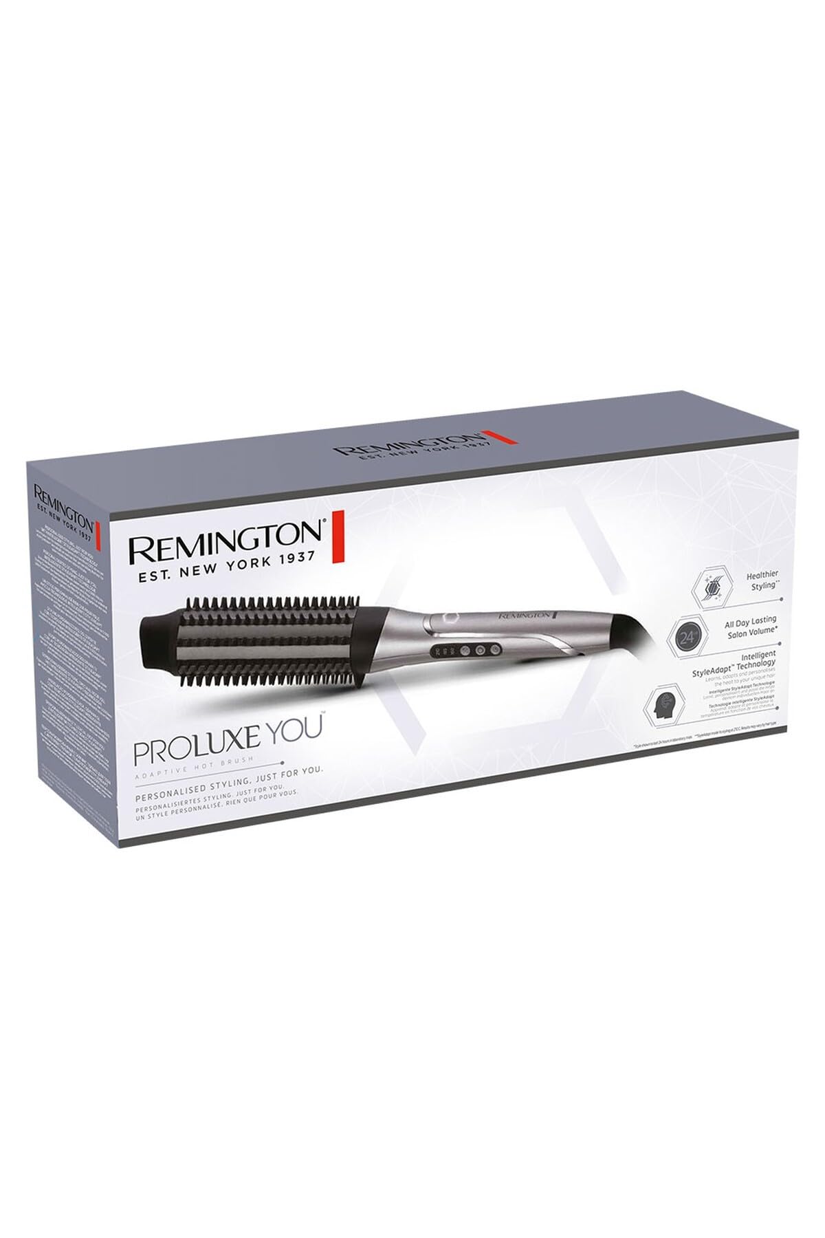 Remington Szczotka termiczna [podgrzewana beczka 38 mm, Intelligent StyleAdapt™ dostosowuje ciepło do włosów] PROluxe You (ceramika i diament, 160 do 210 °C, objętość i podnoszenie korzeni) CB9800