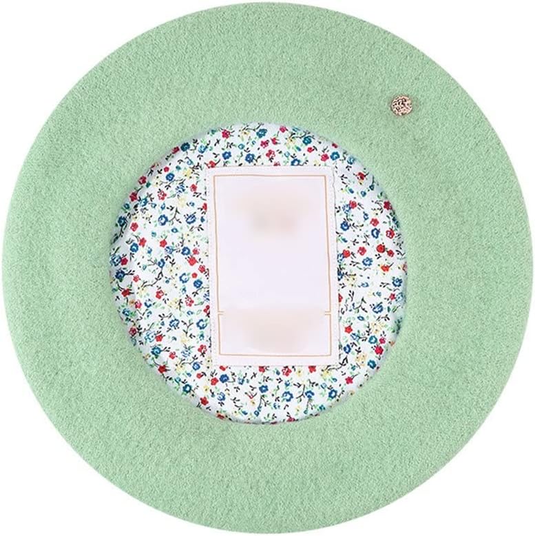 JJZXD 冬の帽子ウールつぼみ帽子日本花ベレー帽女性韓国リベット裏地暖かい