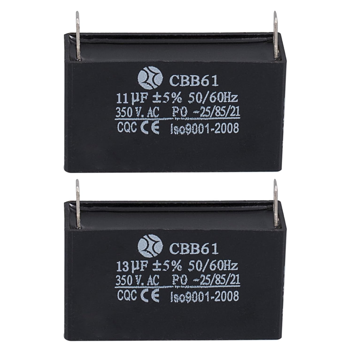 Ceiling Fan Capacitor CBB61 11uF / 13uF 350V Starting for Gasolines Generator and Fan Motor Enduring Motor