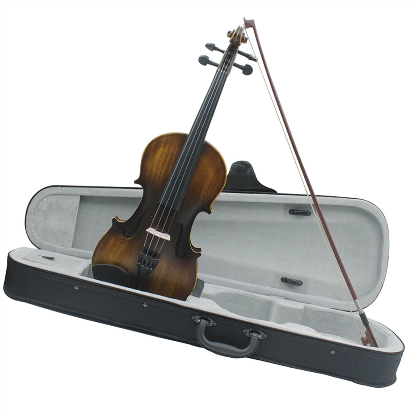 4/4 Violino Acustico in Legno Massello con Custodia Violino Arco Strumento Musicale A Corde Regalo Musicale per Studenti Violini per Studenti