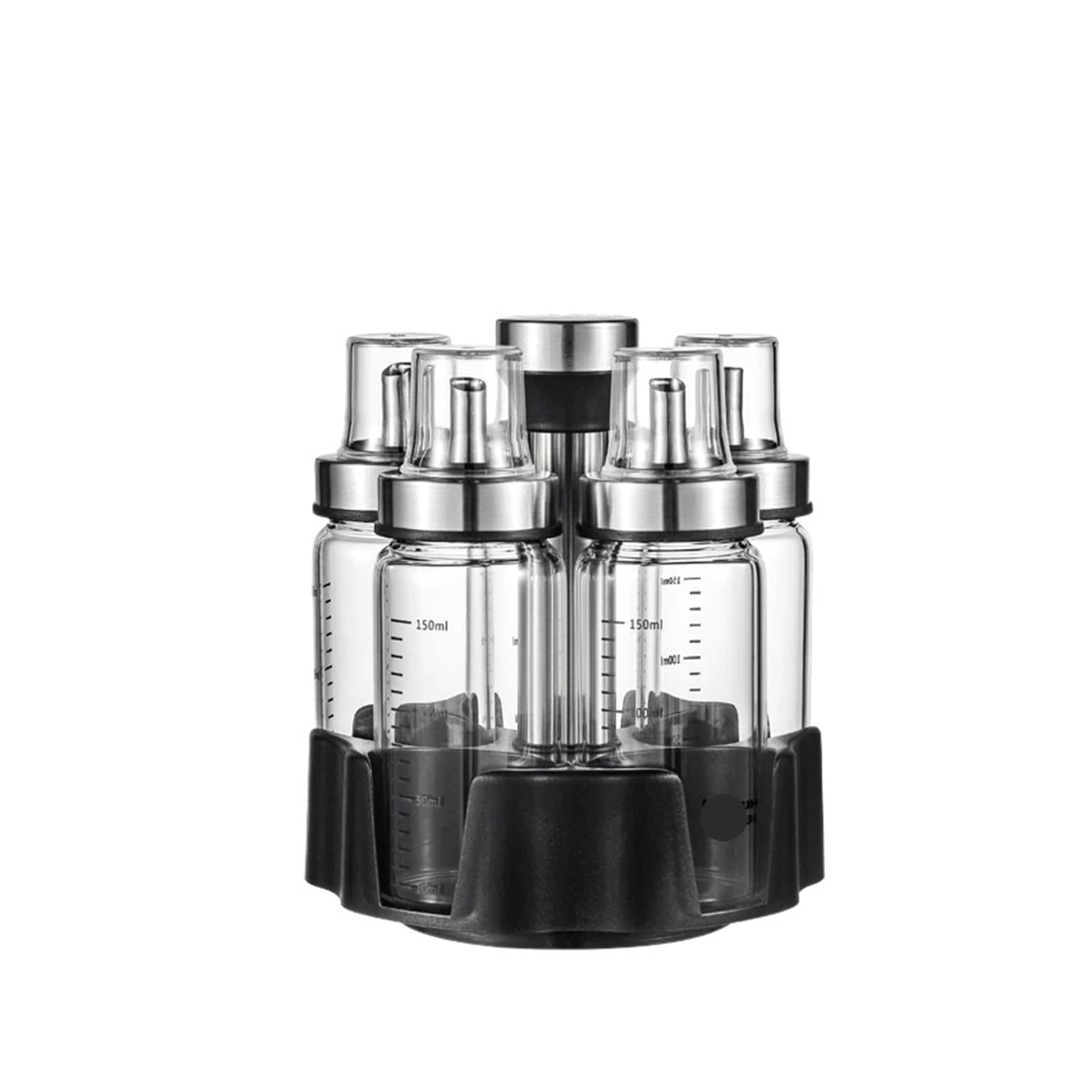 WZPTLKIBAD Rotating Seasoning Bottles, Glass Spice Jars and Oil Bottles