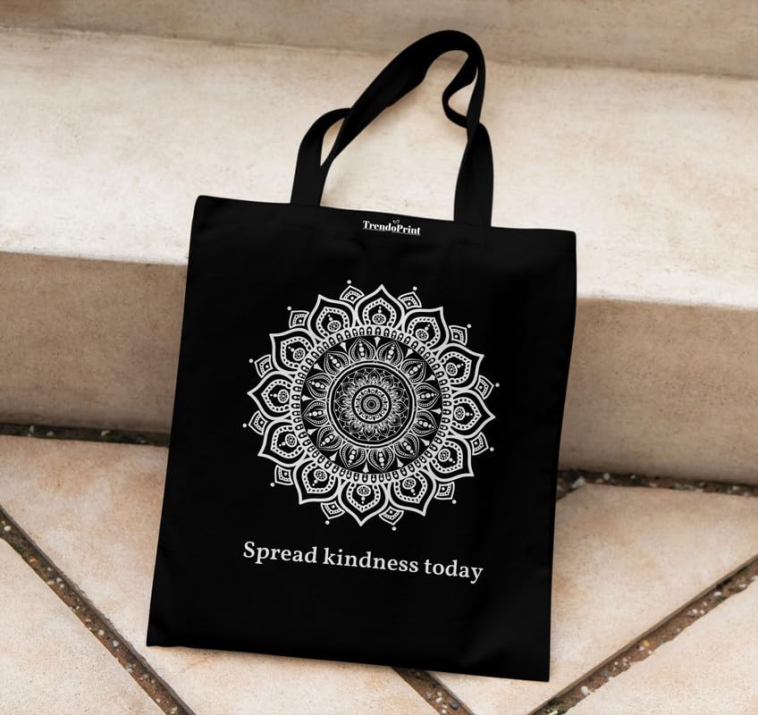 Image of TrendoPrint Reusable Shopping Bag Canvas Tote Bag for Grocery, College, Office & Shoulder Handbag Travel Bag for Men and Women (14x16 inches)